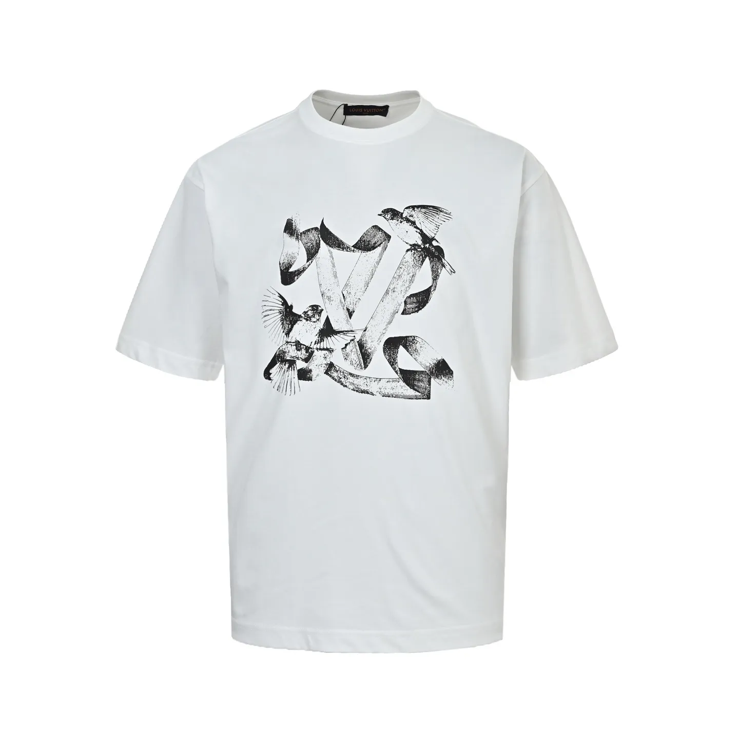 Louis Vuitton/Louis Vuitton white dove print short sleeves